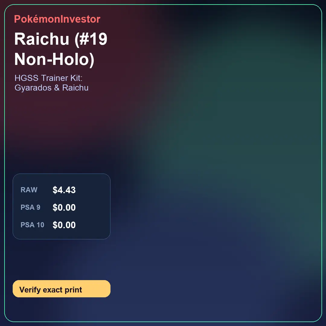 Card research image for Raichu (#19 Non-Holo)