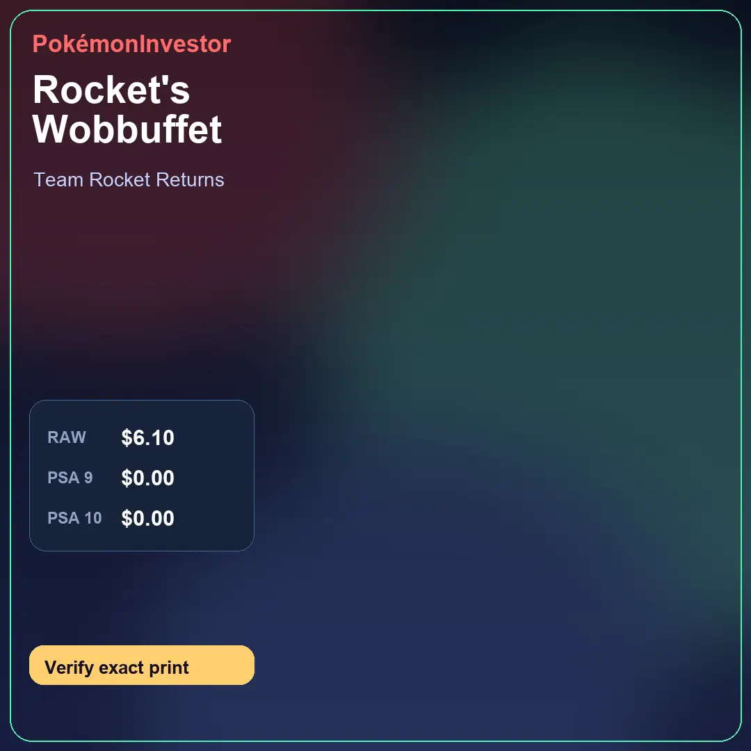 Card research image for Rocket's Wobbuffet