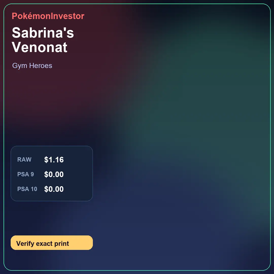 Card research image for Sabrina's Venonat