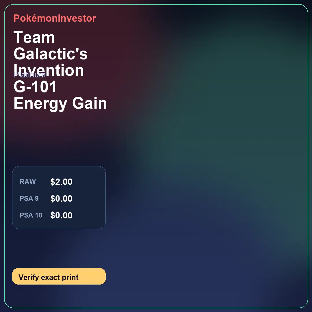Card research image for Team Galactic's Invention G-101 Energy Gain