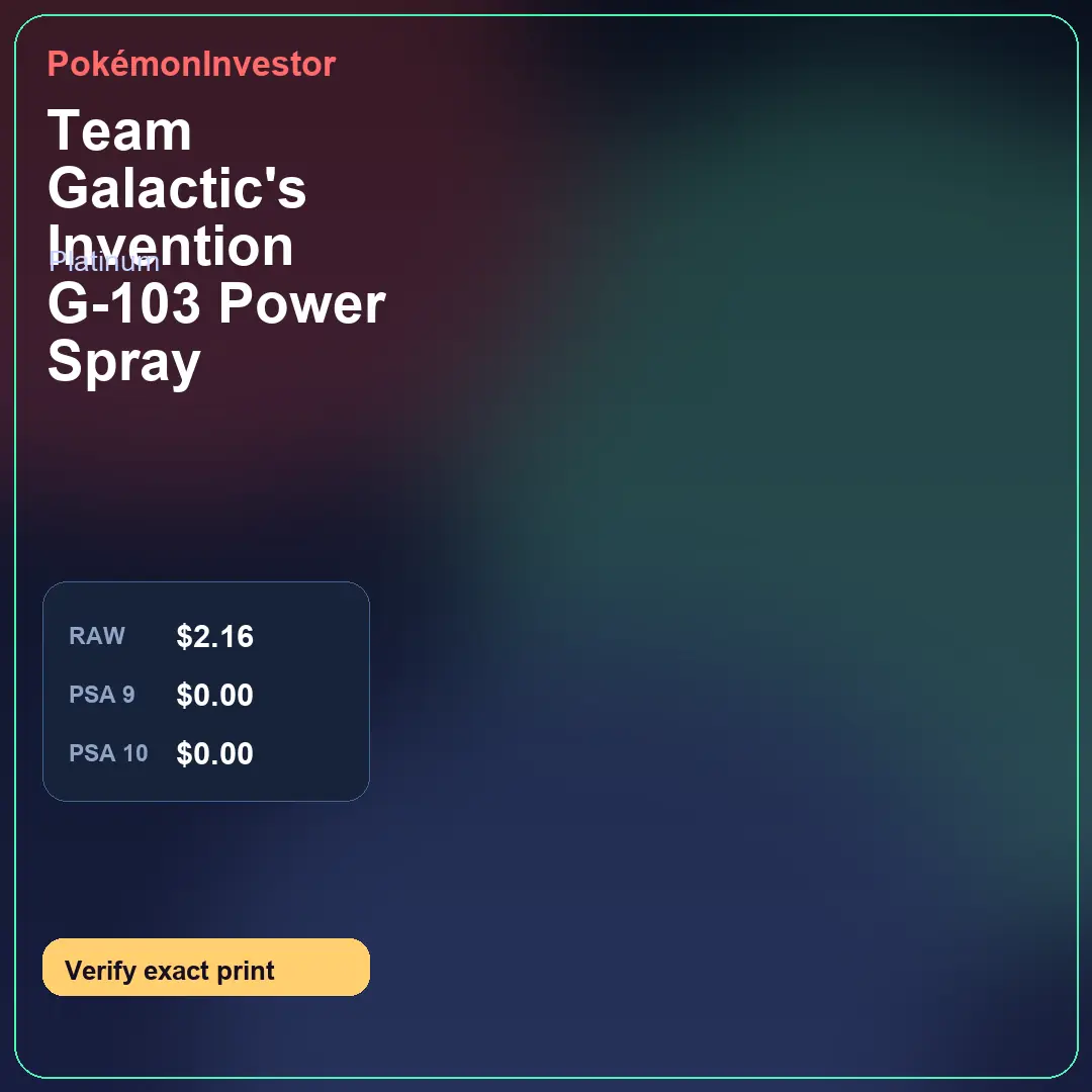 Card research image for Team Galactic's Invention G-103 Power Spray