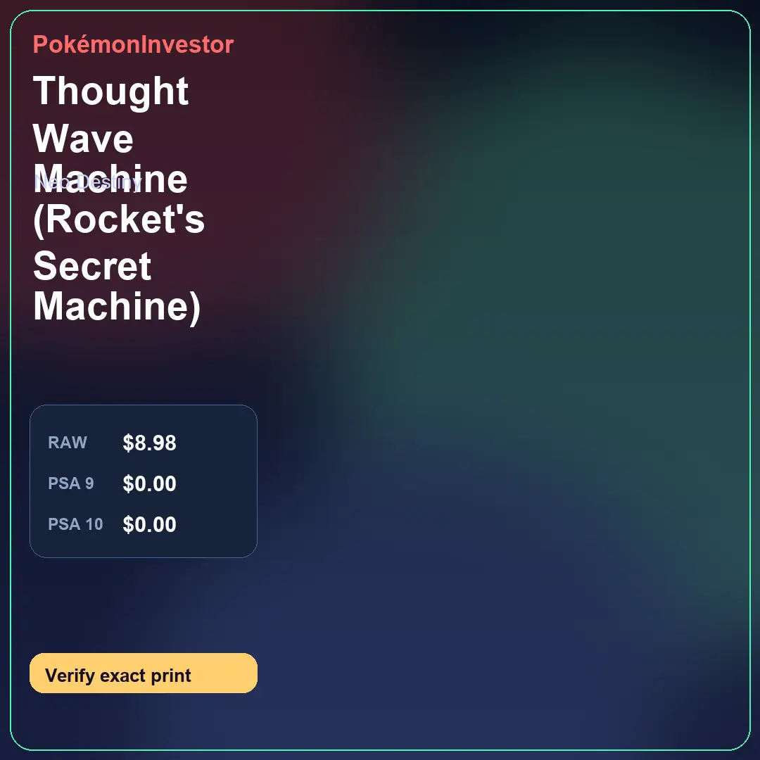 Card research image for Thought Wave Machine (Rocket's Secret Machine)