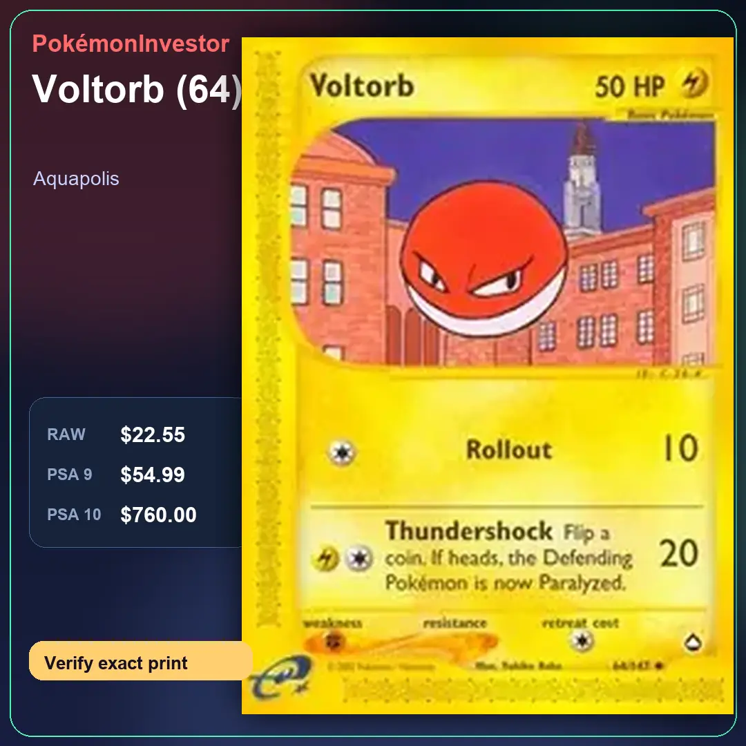 Card research image for Voltorb (64)