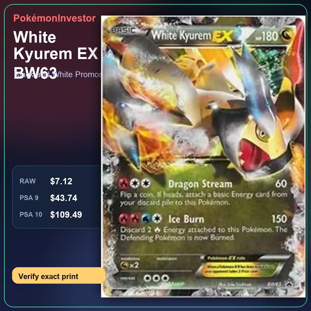Card research image for White Kyurem EX - BW63