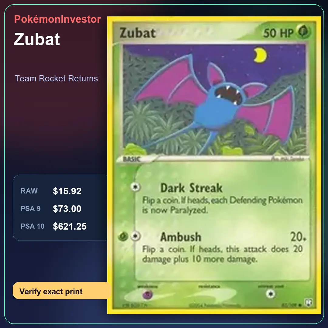 Card research image for Zubat