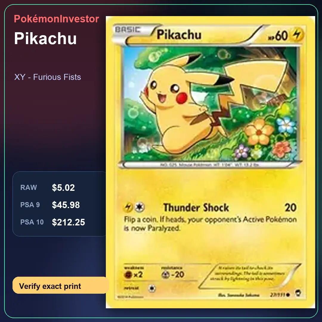 Card research image for Pikachu
