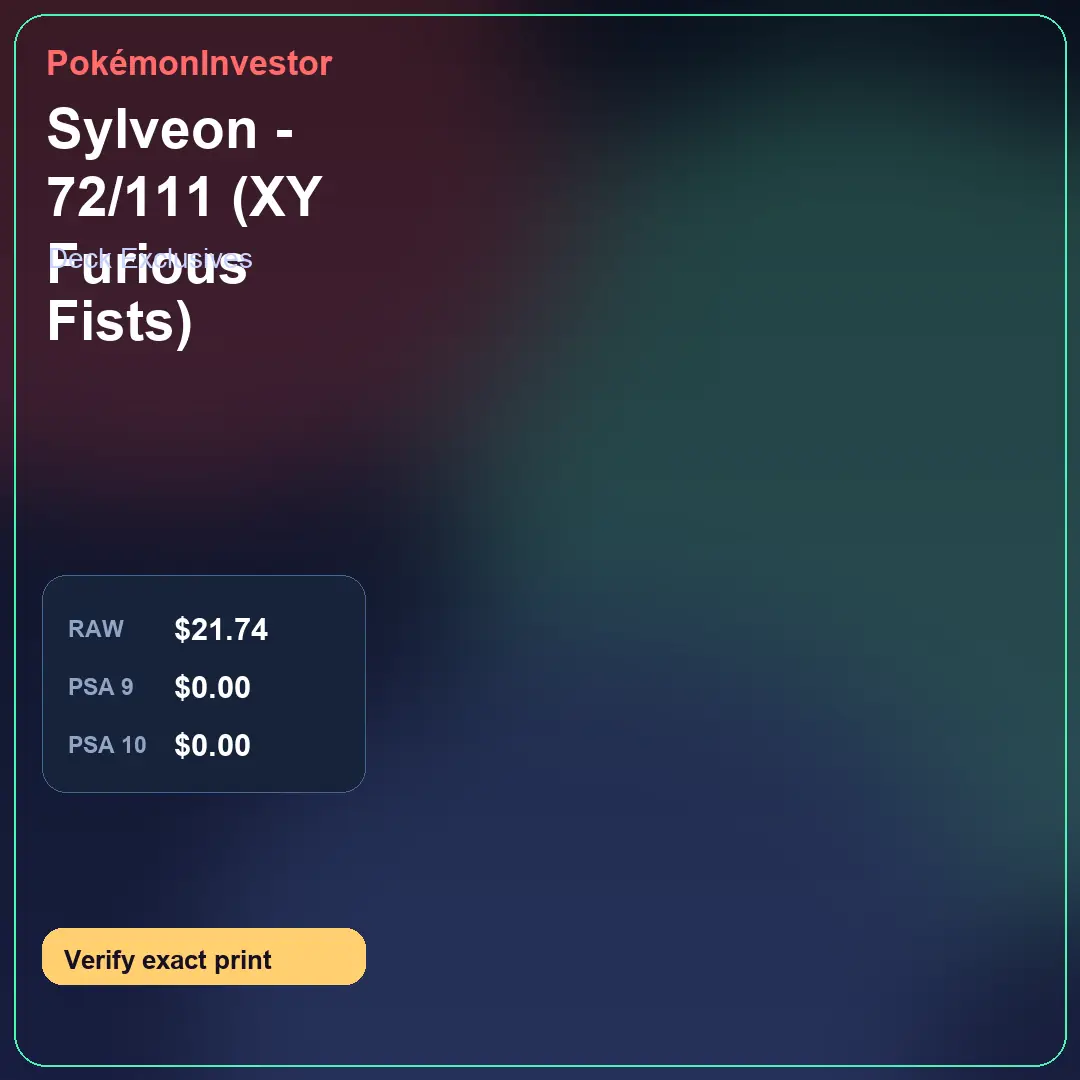 Card research image for Sylveon - 72/111 (XY Furious Fists)