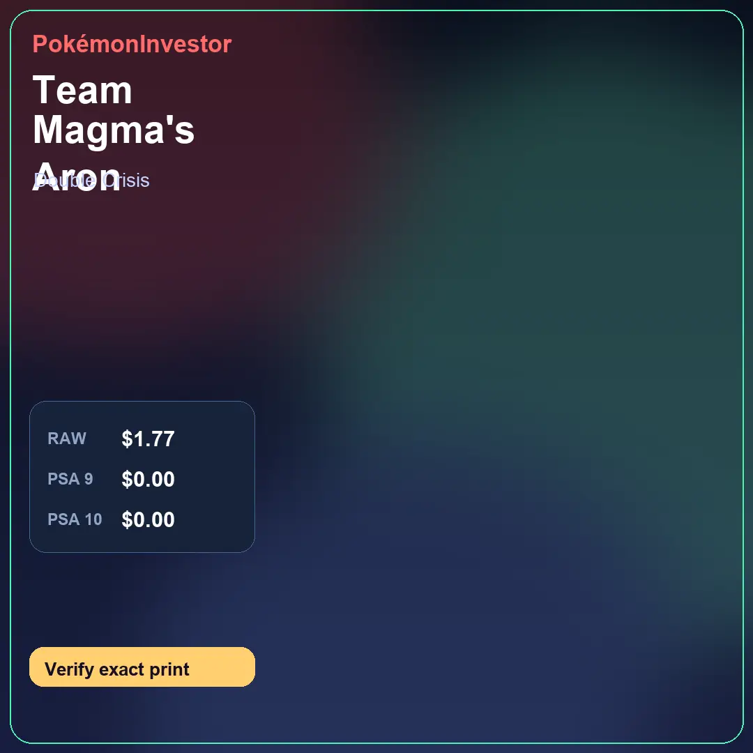 Card research image for Team Magma's Aron