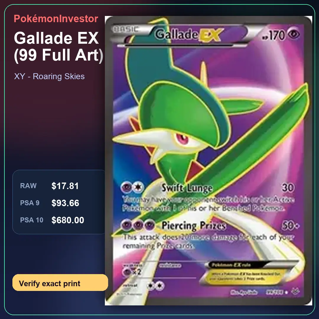 Card research image for Gallade EX (99 Full Art)