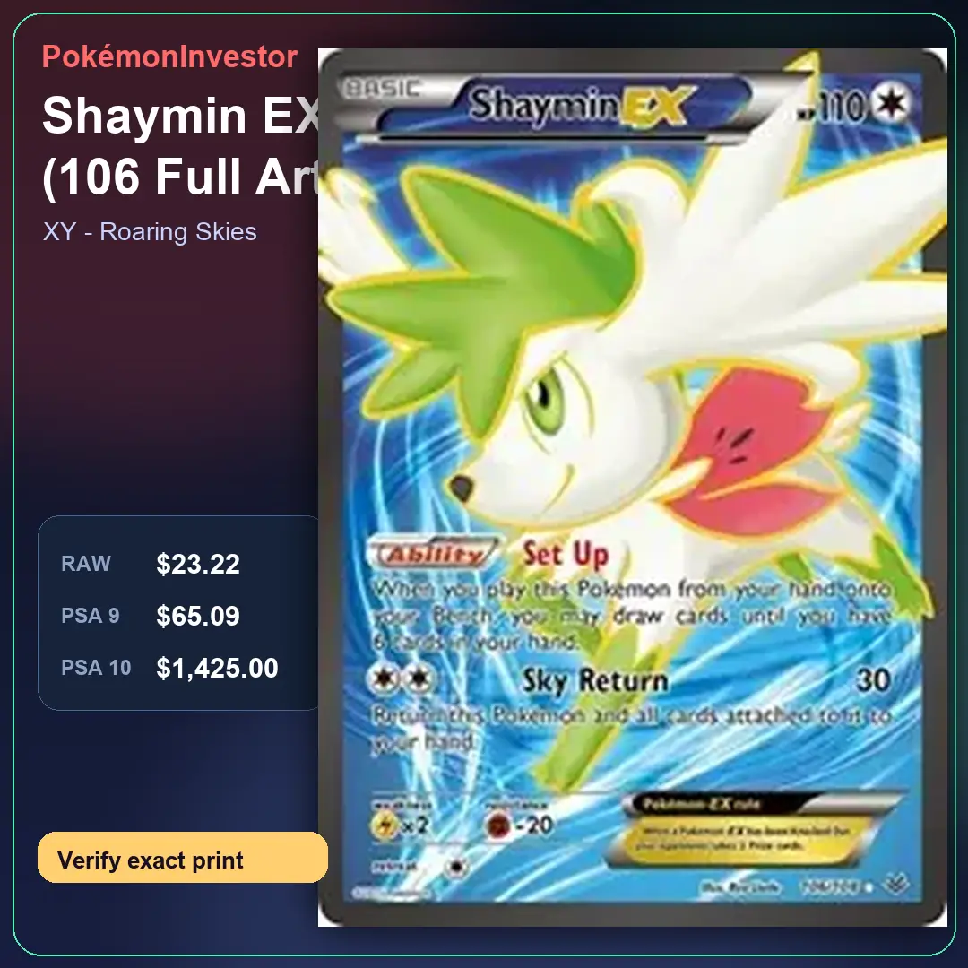 Card research image for Shaymin EX (106 Full Art)